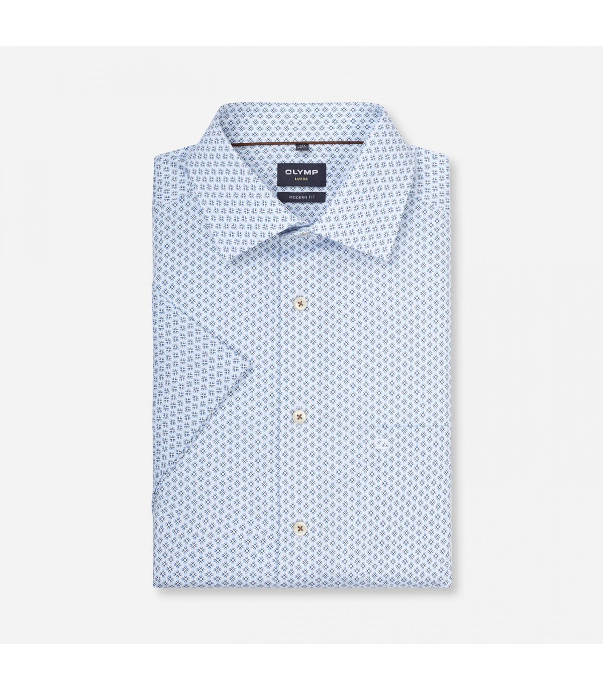 Chemise mc fantaisie olymp 11bleu