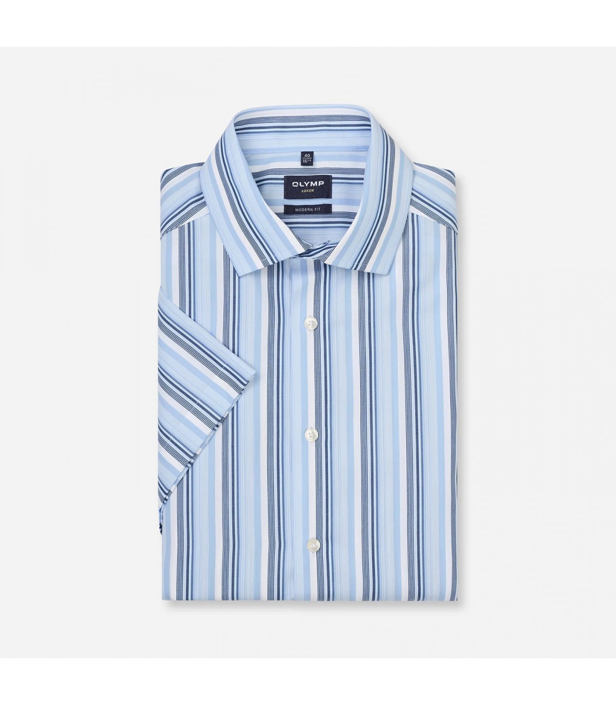Chemise mc fantaisie olymp 11bleu