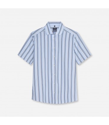 Chemise mc fantaisie olymp 11bleu