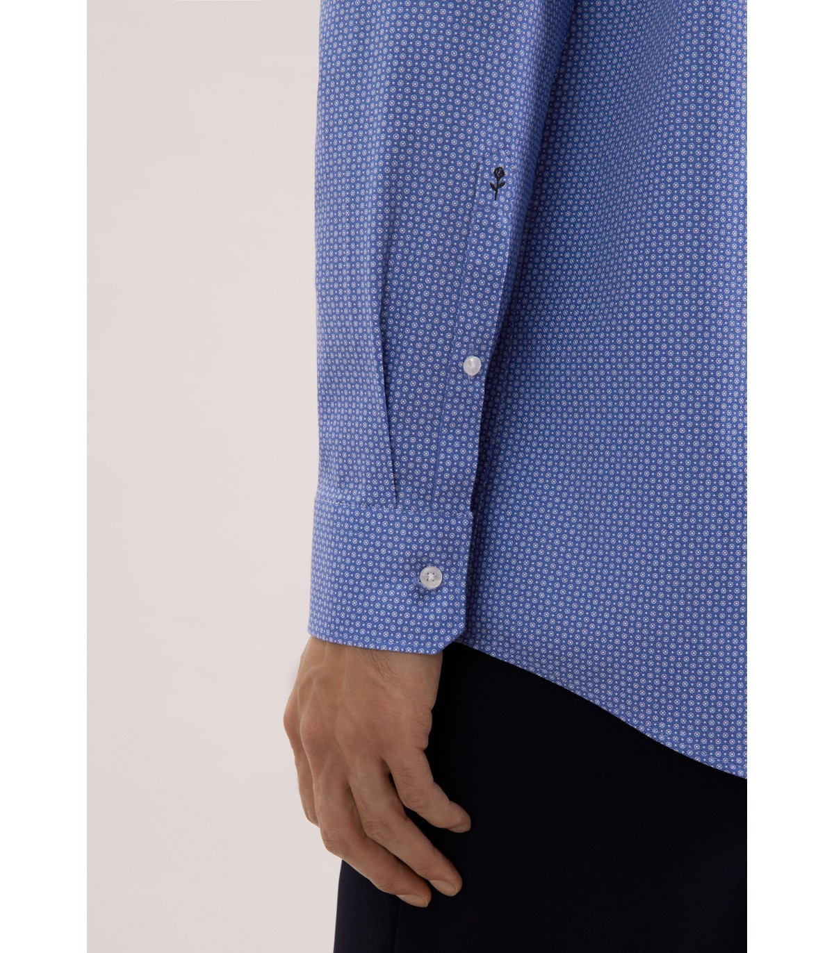 Chemise ml fantaisie seidensticker 14midblue