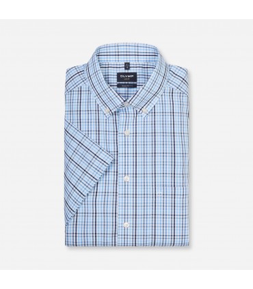 Chemise mc fantaisie olymp 11bleu