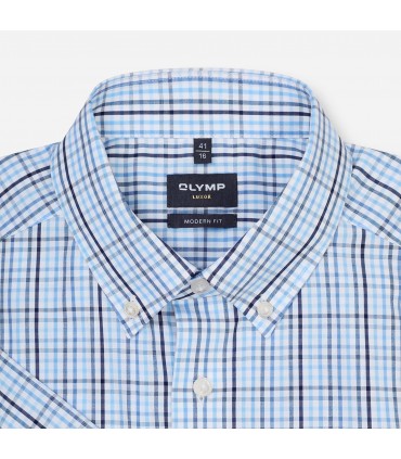 Chemise mc fantaisie olymp 11bleu