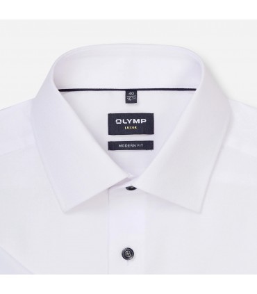 Chemise mc uni olymp 00blanc