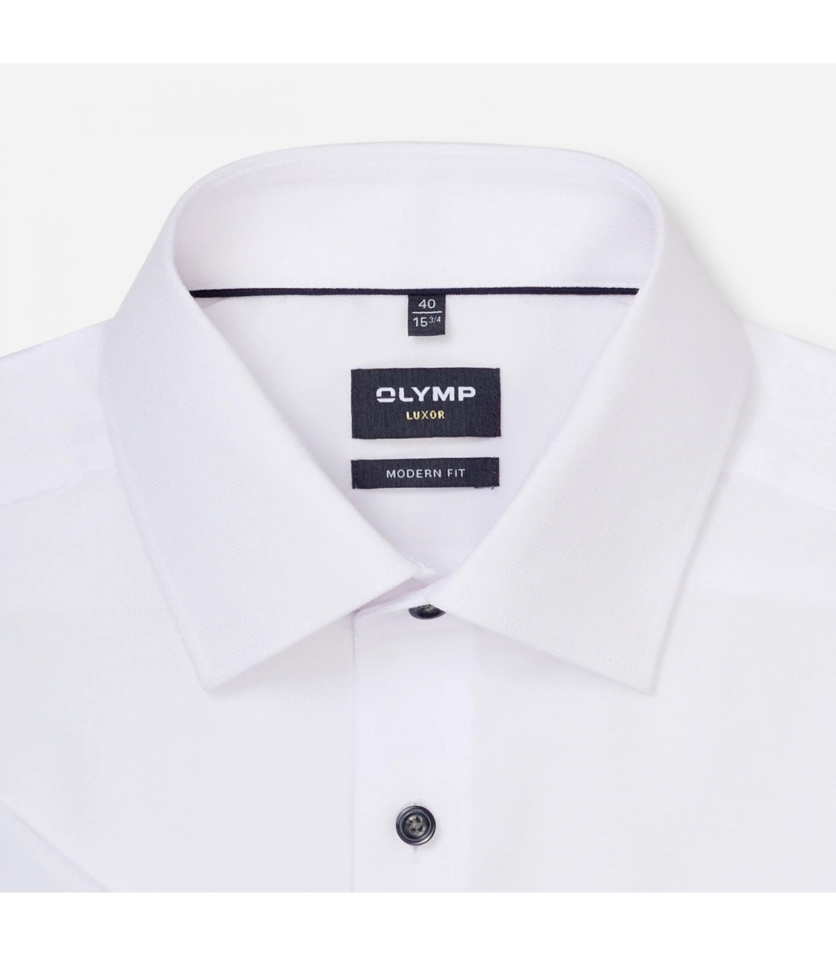 Chemise mc uni olymp 00blanc
