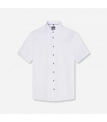 Chemise mc uni olymp 00blanc