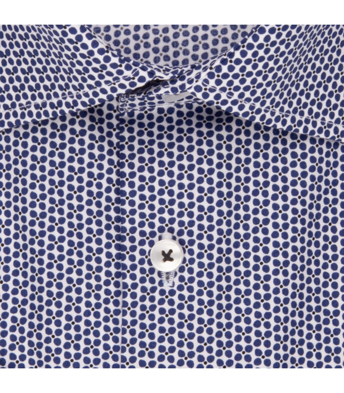 Chemise mc fantaisie seidensticker 15bleu