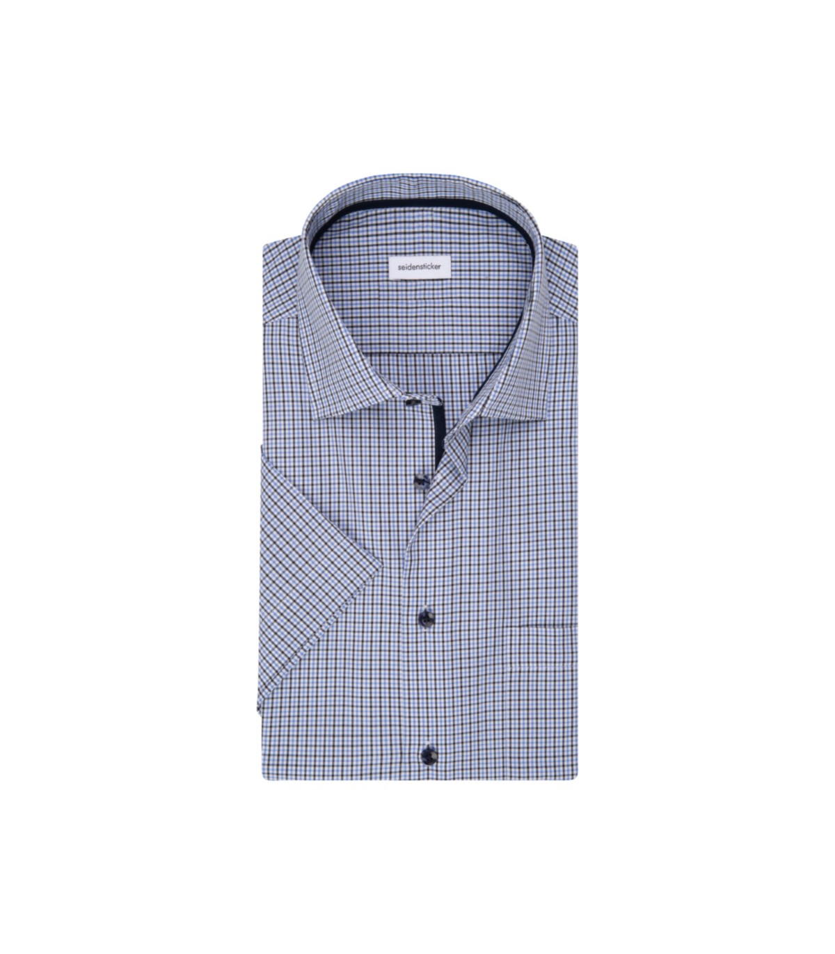 Chemise mc fantaisie seidensticker 19marine