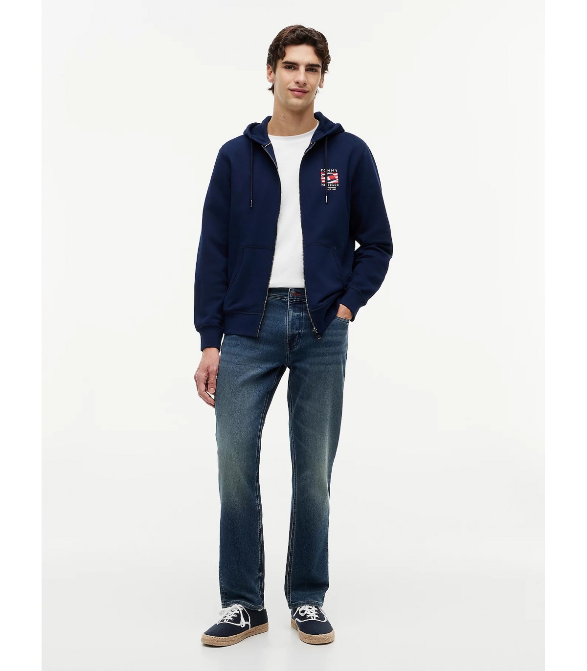 Sweat zippe tommy menswear dccnavy