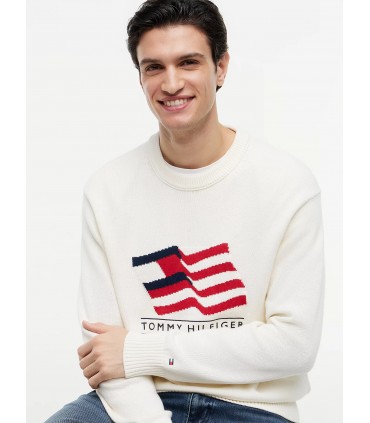 Sweat col rond tommy menswear z00ivory