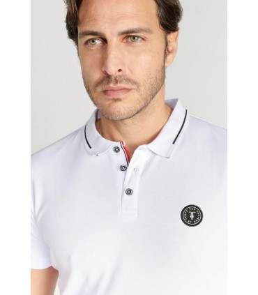 Polo mc tps cerises 1001white