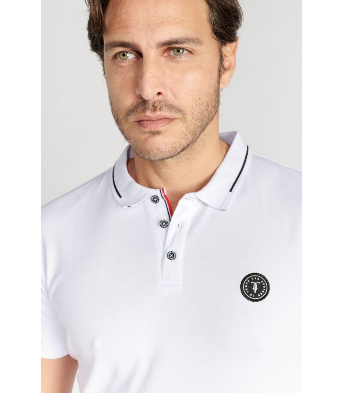 Polo mc tps cerises 1001white