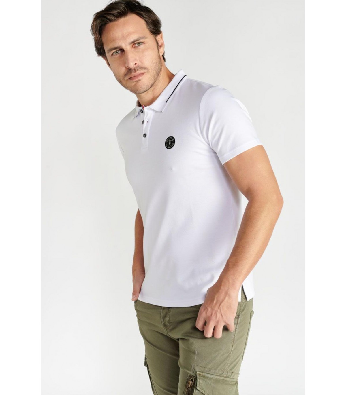 Polo mc tps cerises 1001white