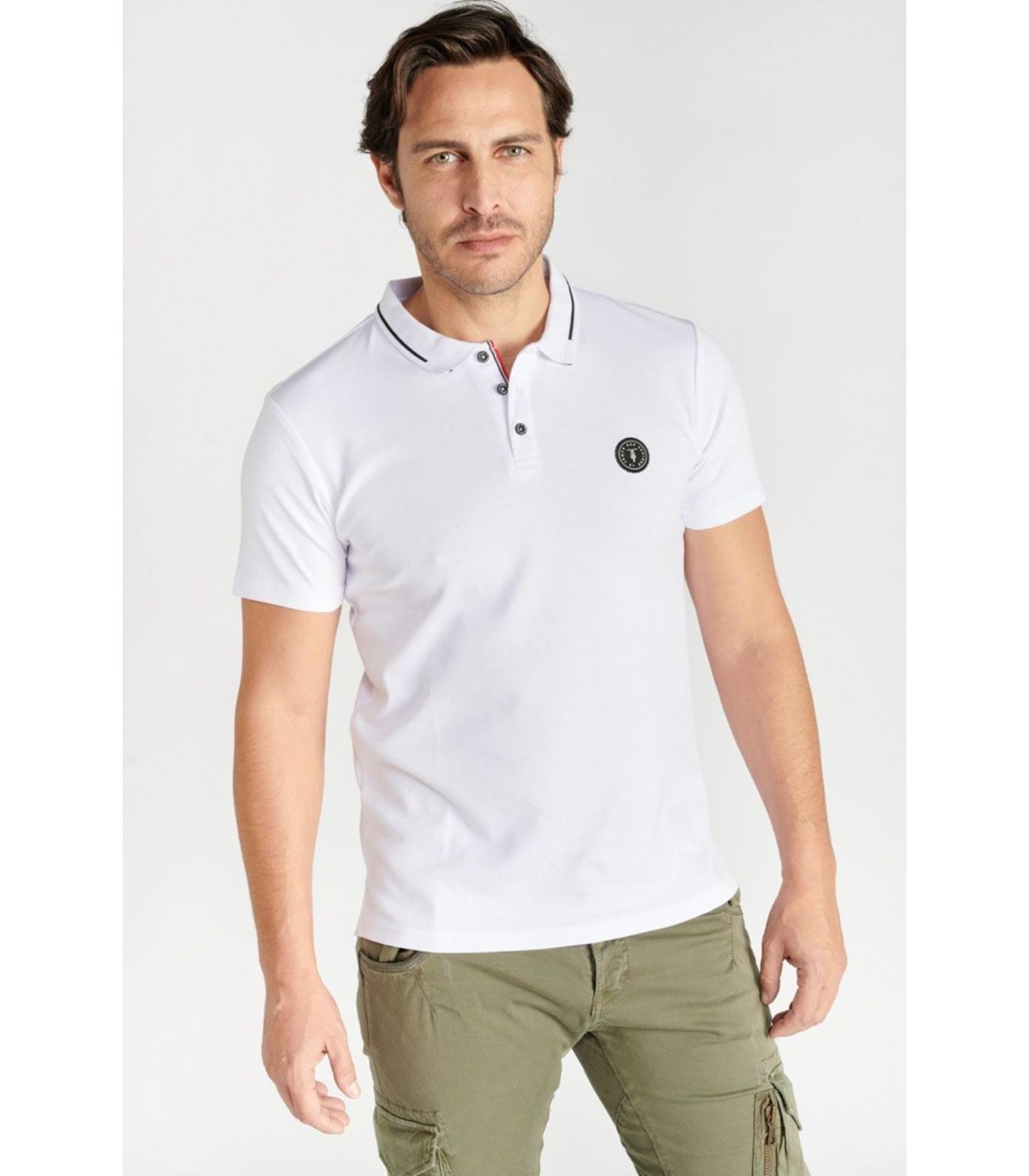 Polo mc tps cerises 1001white