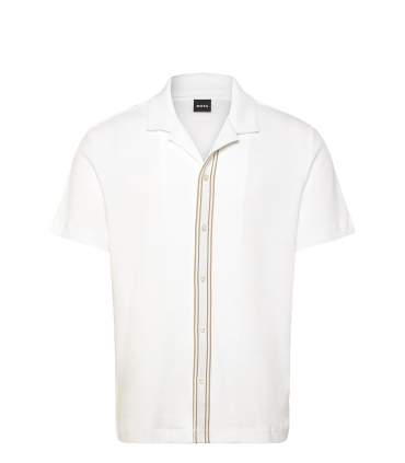 Chemise mc boss black 100white