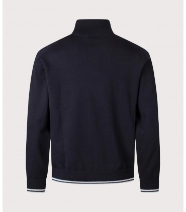 Sweat col zippe boss green 402darkblue