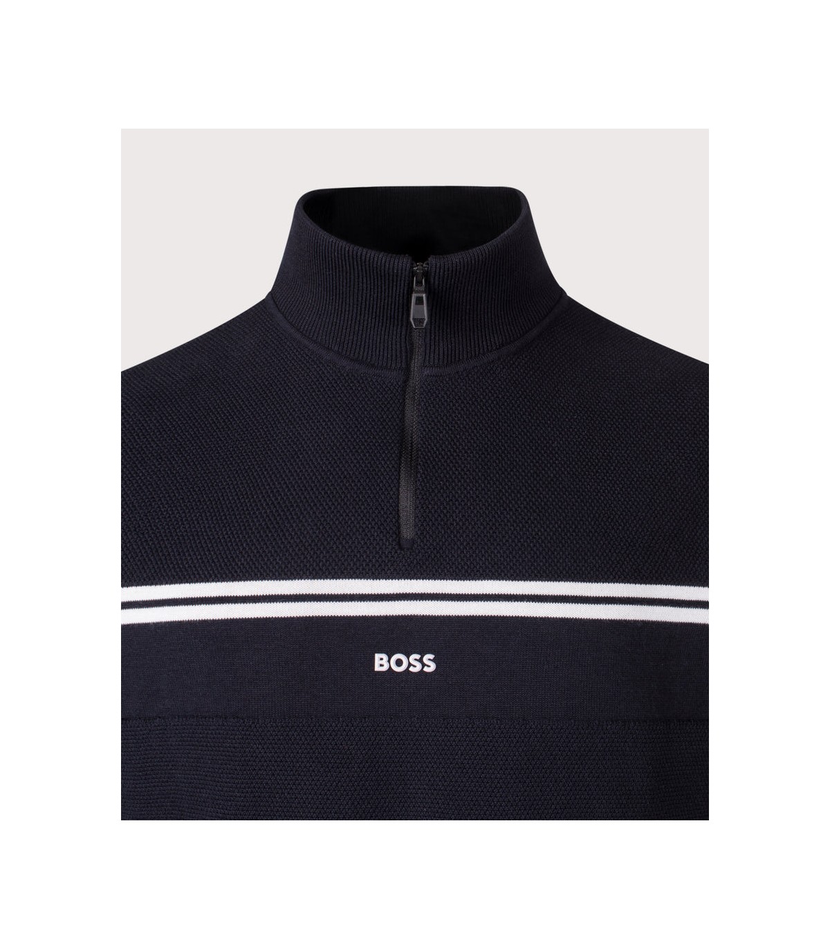 Sweat col zippe boss green 402darkblue