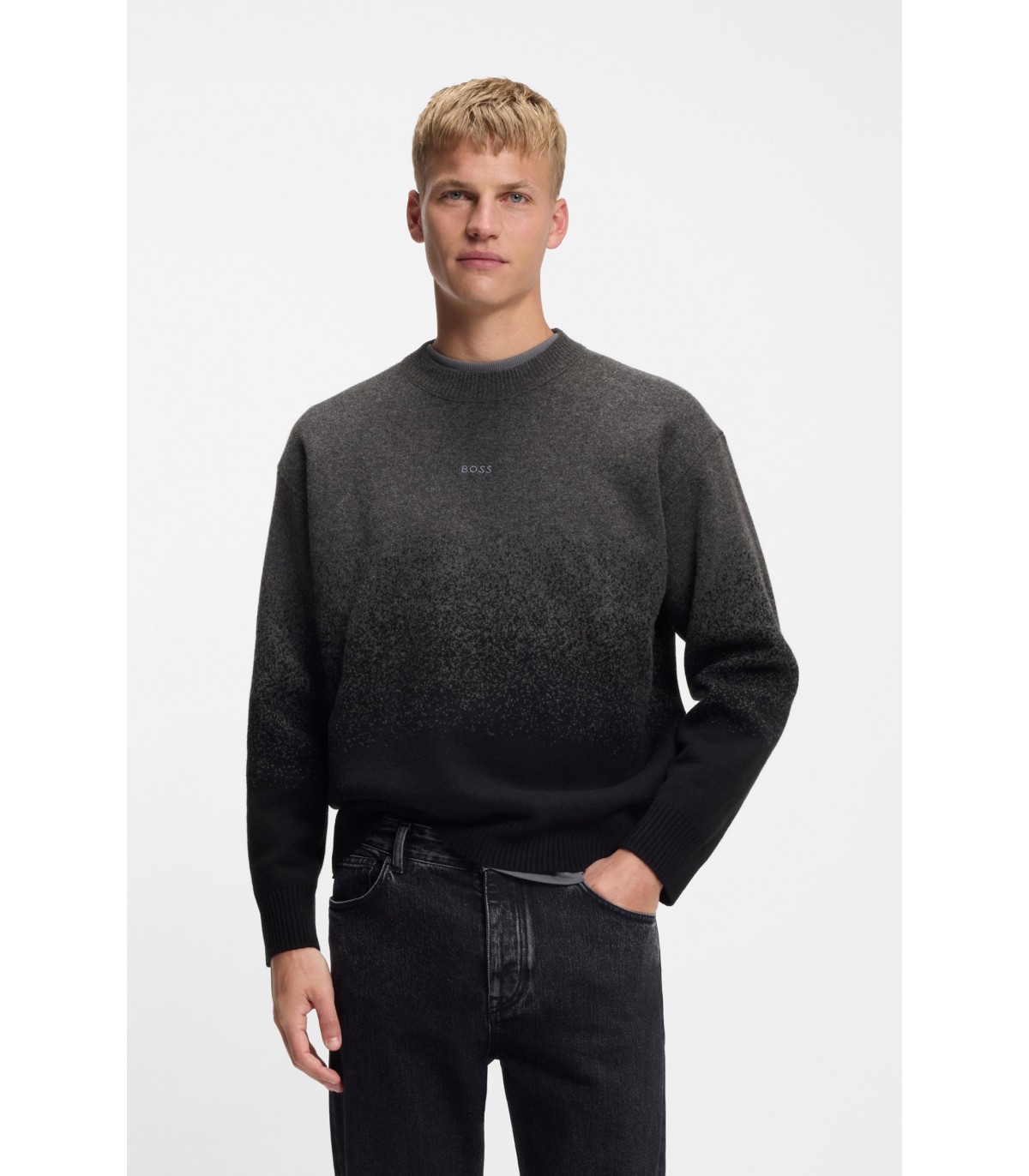 Pull col rond boss orange 001black