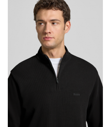 Sweat col zippe boss orange 001black