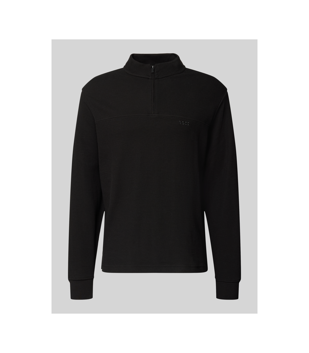 Sweat col zippe boss orange 001black