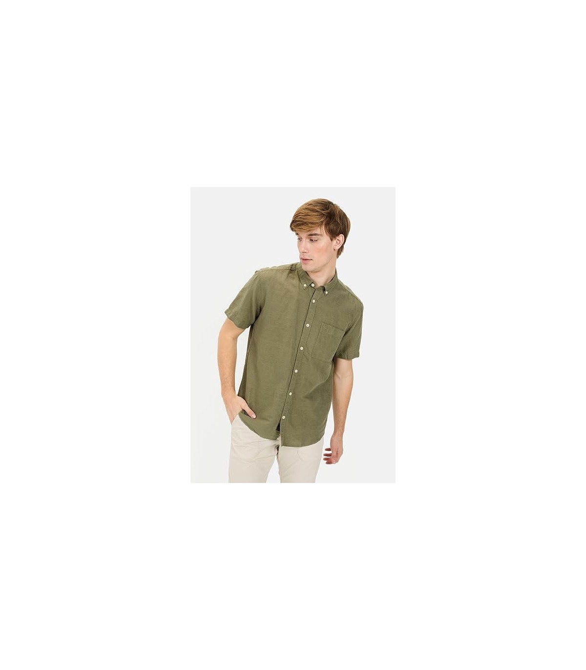 Chemise mc camel 34kaki