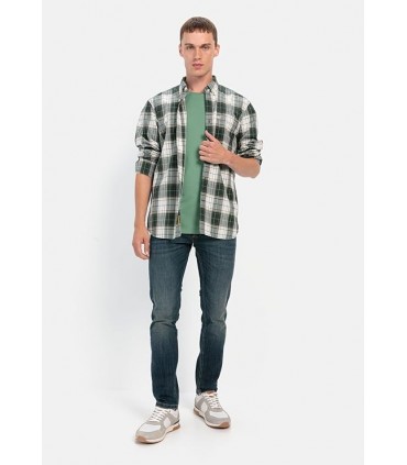 Chemise ml camel 38pinegreen
