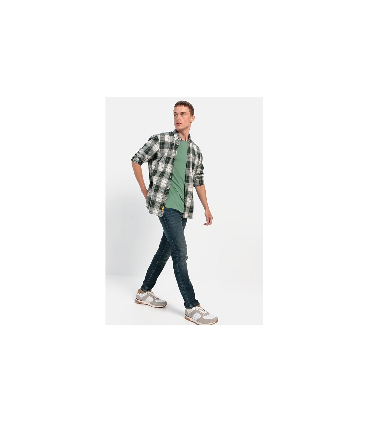 Chemise ml camel 38pinegreen