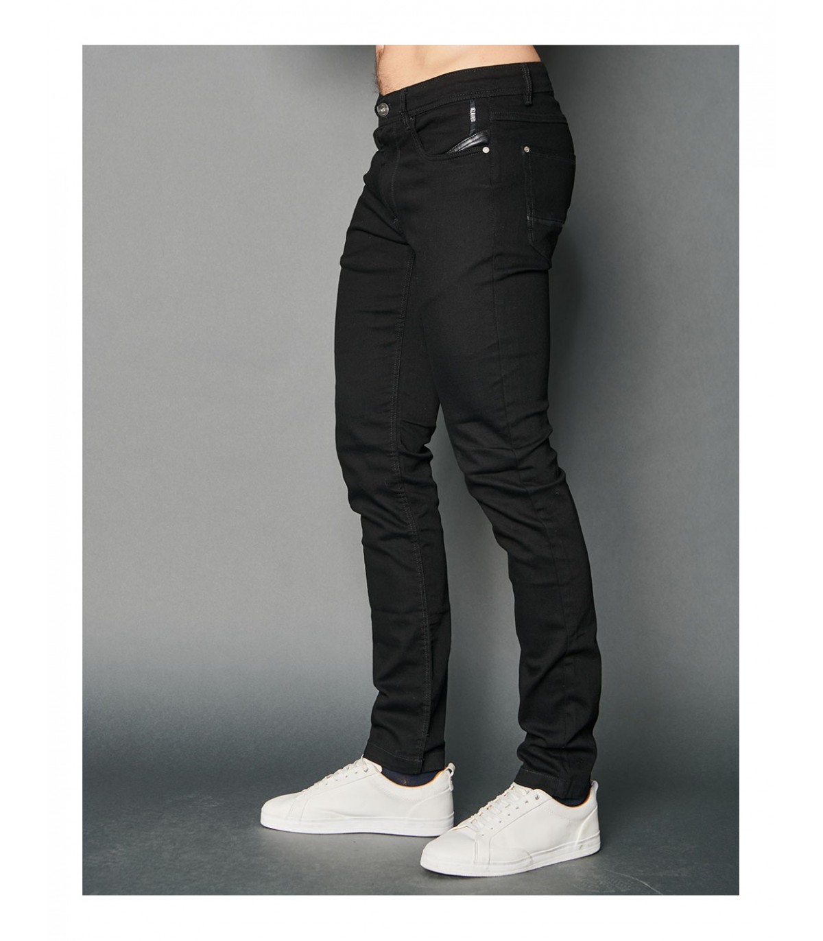 Pantalon jean delahaye 048charcoal