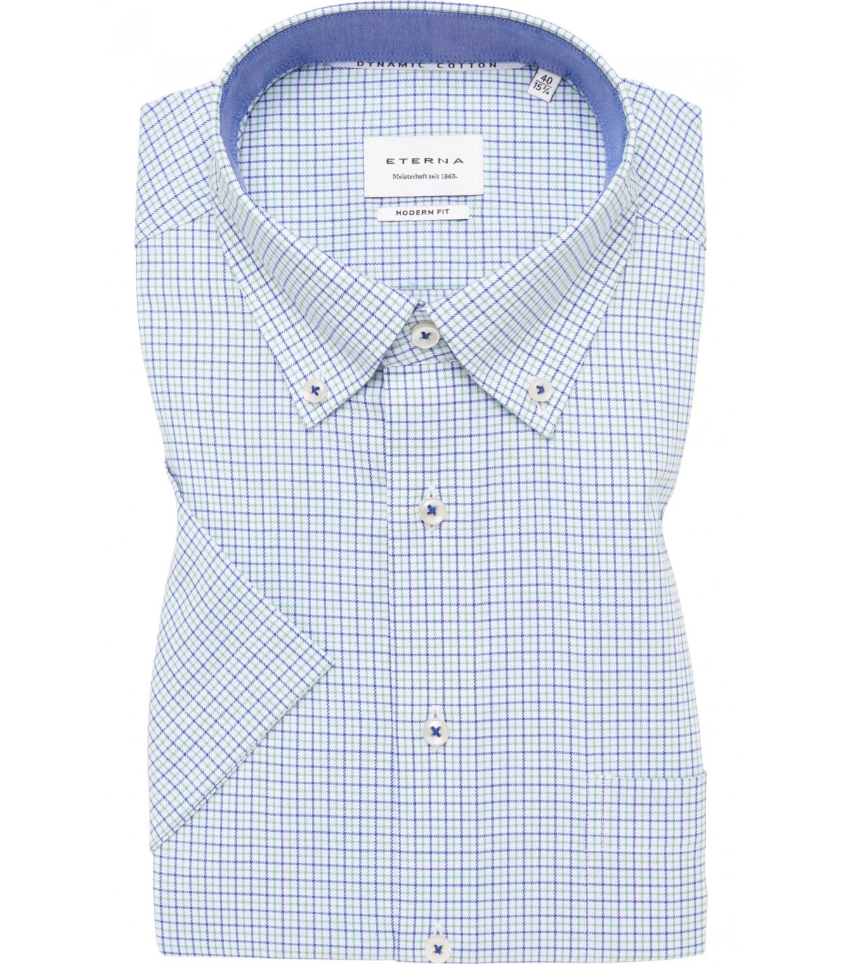 Chemise mc fantaisie eterna 40vert