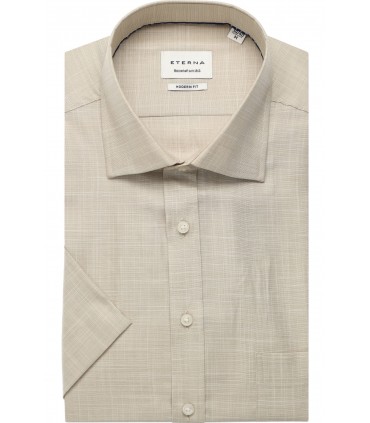 Chemise mc uni eterna 20beige