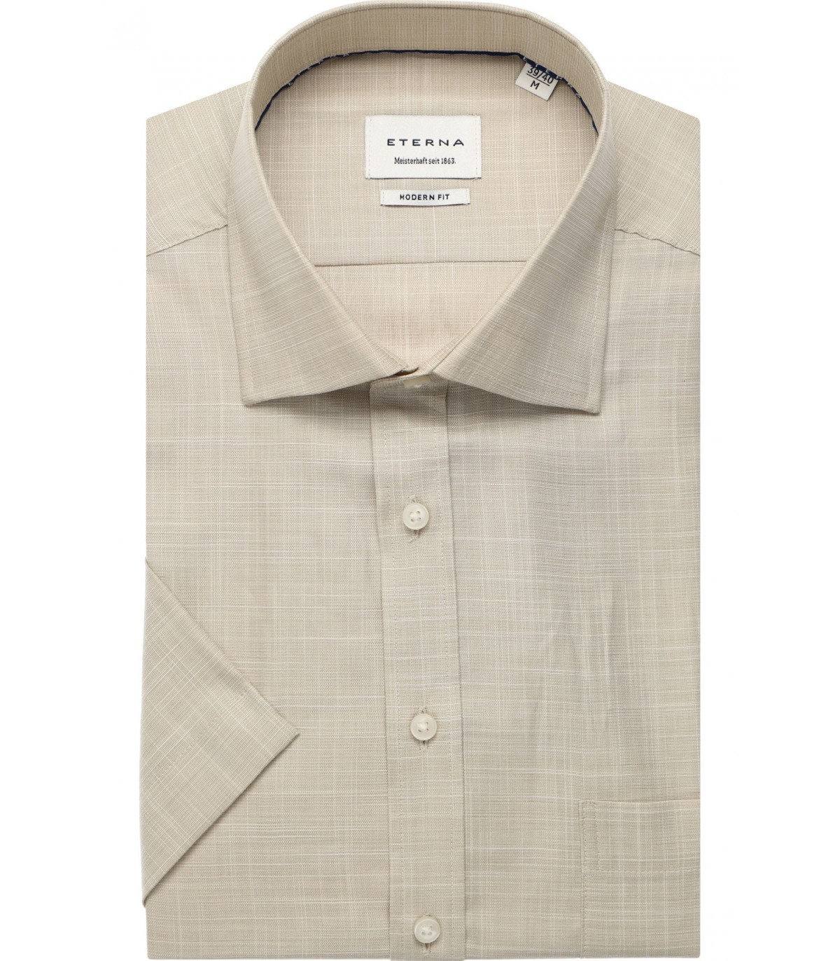 Chemise mc uni eterna 20beige