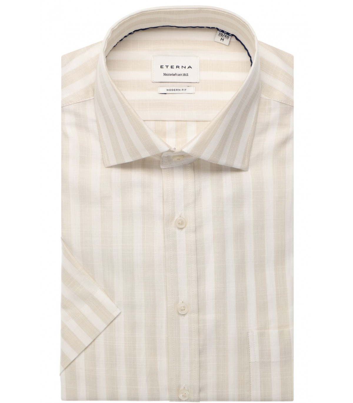 Chemise mc fantaisie eterna 20beige