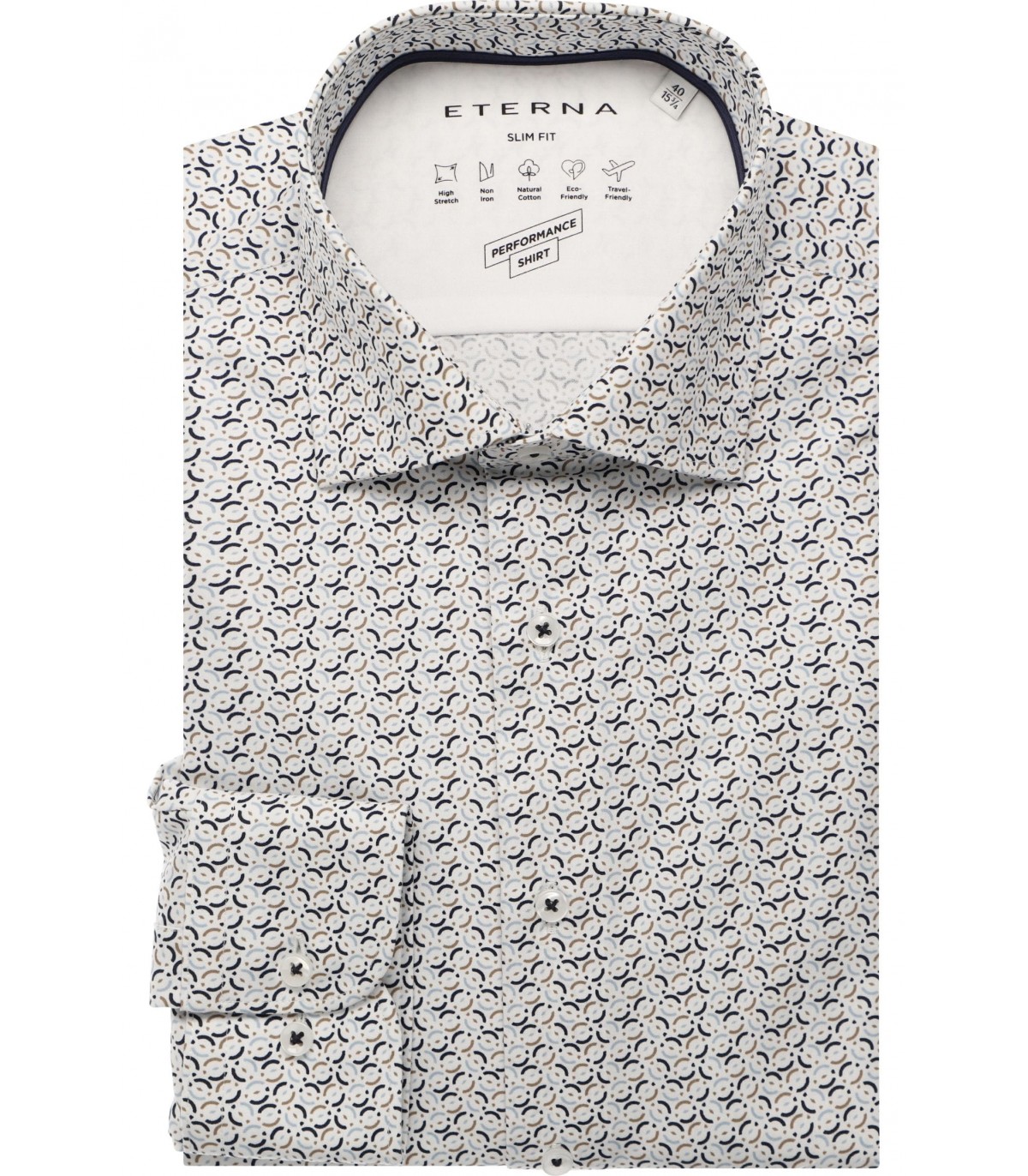 Chemise ml fantaisie eterna 14bleu