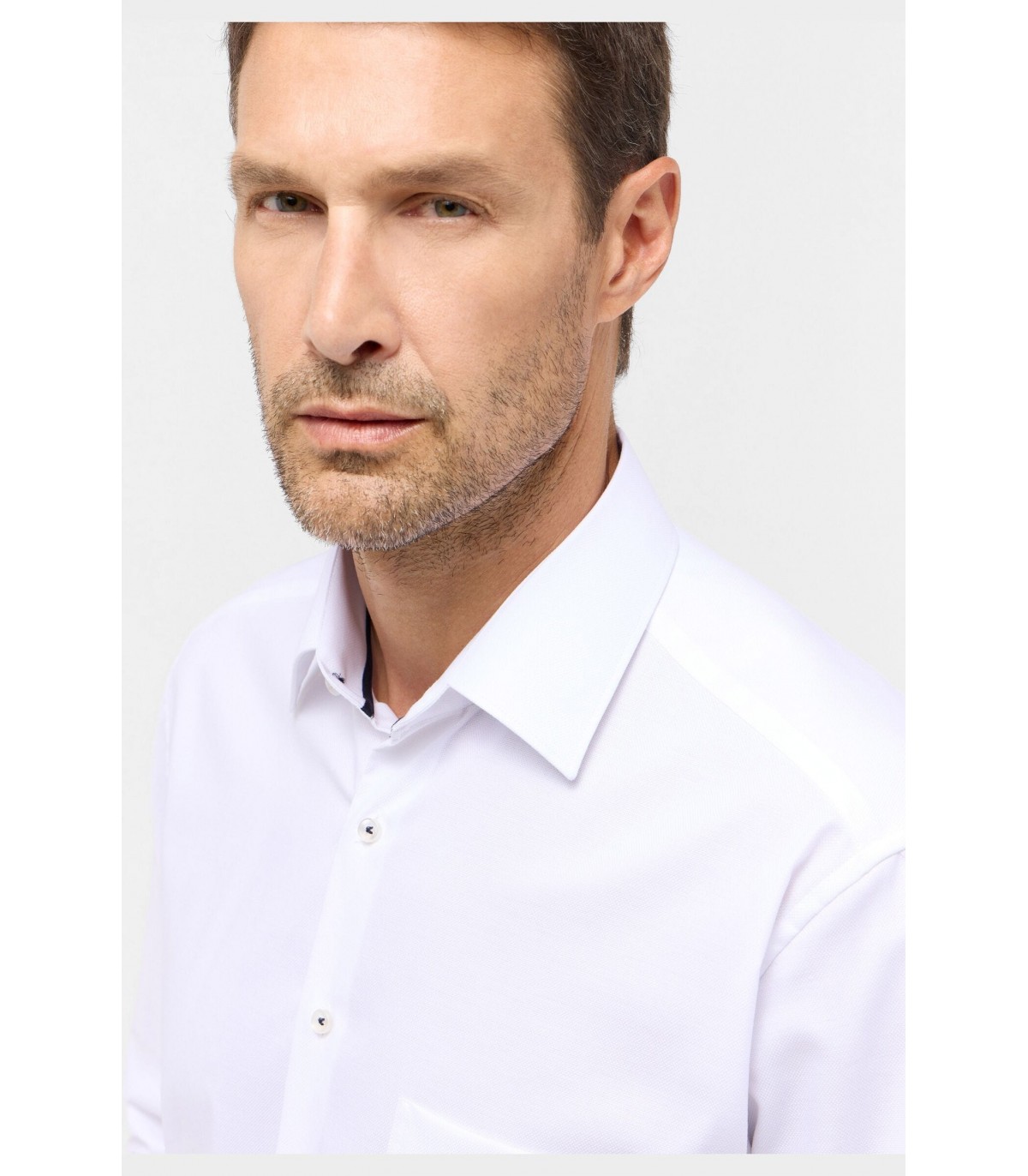 Chemise ml uni eterna 00blanc
