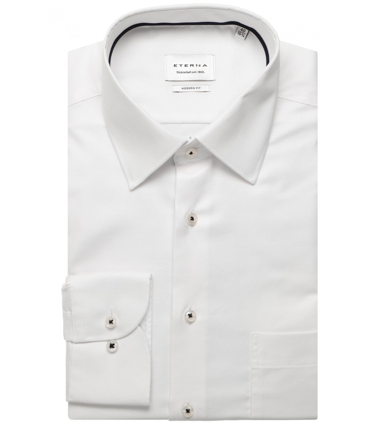 Chemise ml uni eterna 00blanc