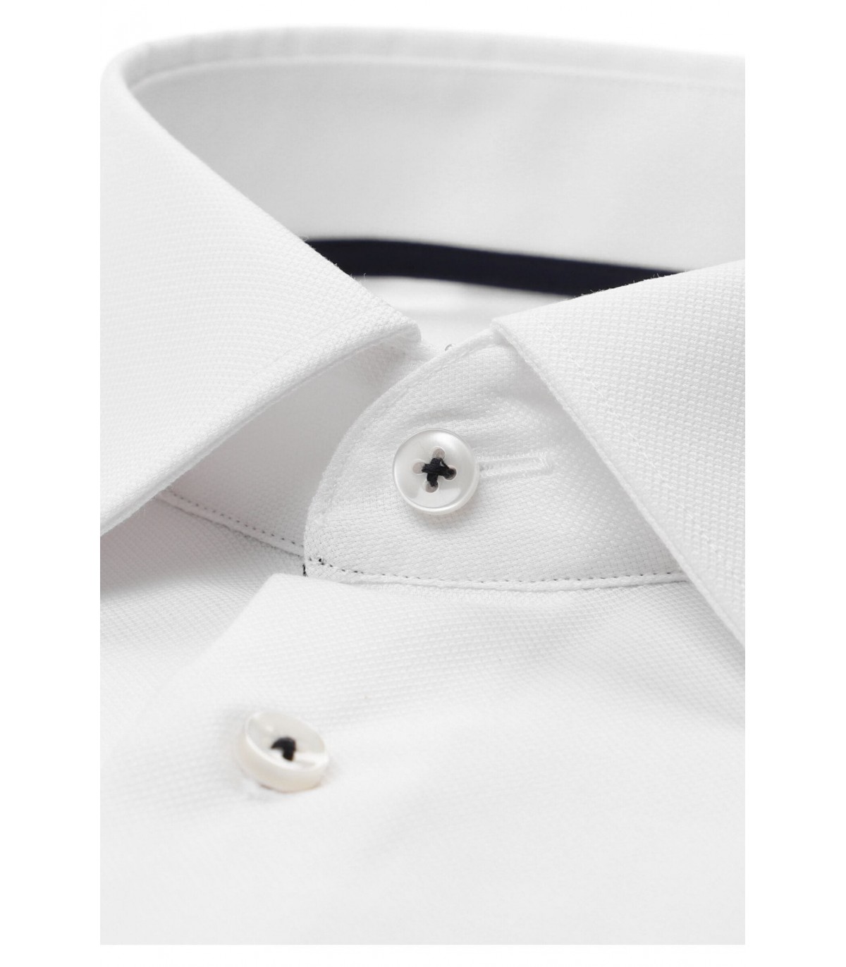 Chemise ml uni eterna 00blanc