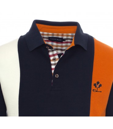 Polo ml ethnic blue ocre