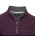 Pull col zippe ethnic blue prune