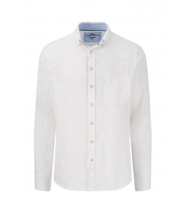 Chemise ml uni fynch hatton 802white