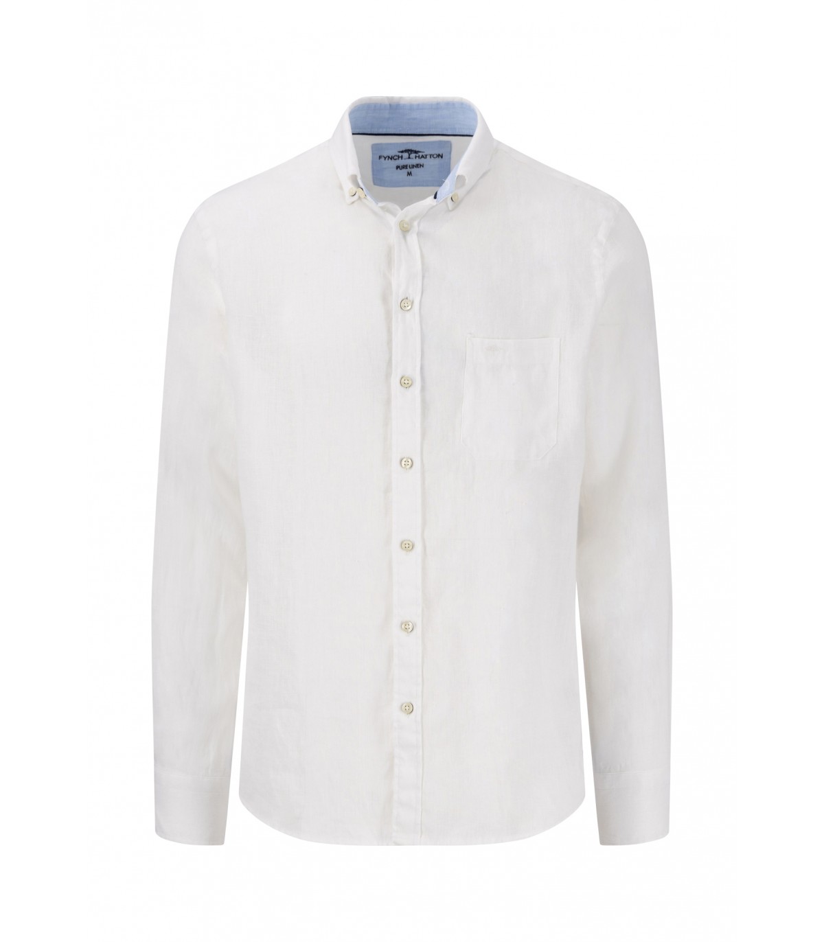Chemise ml uni fynch hatton 802white