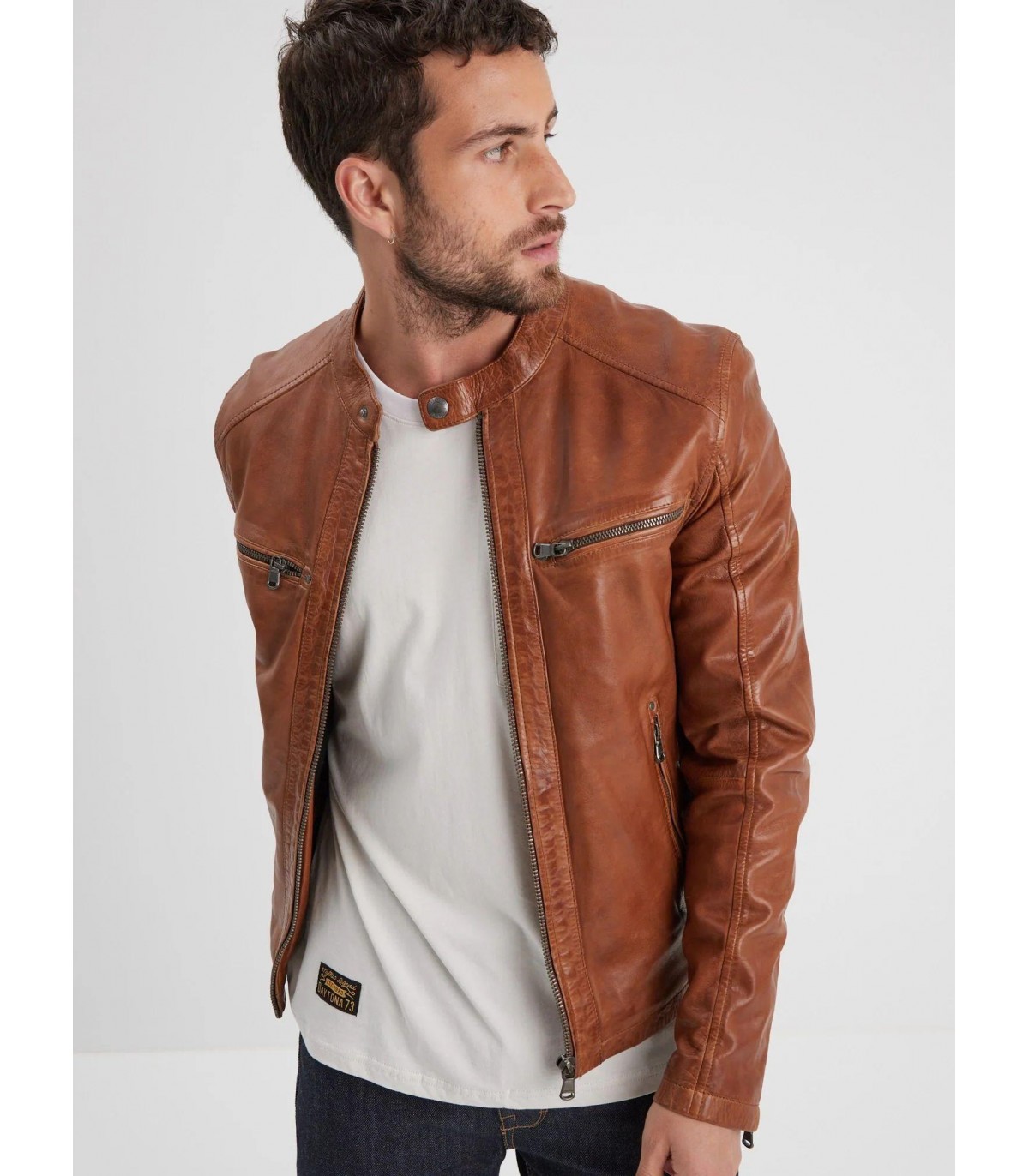 Blouson daytona cognac