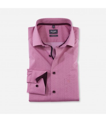 Chemise ml fantaisie olymp 86rouge