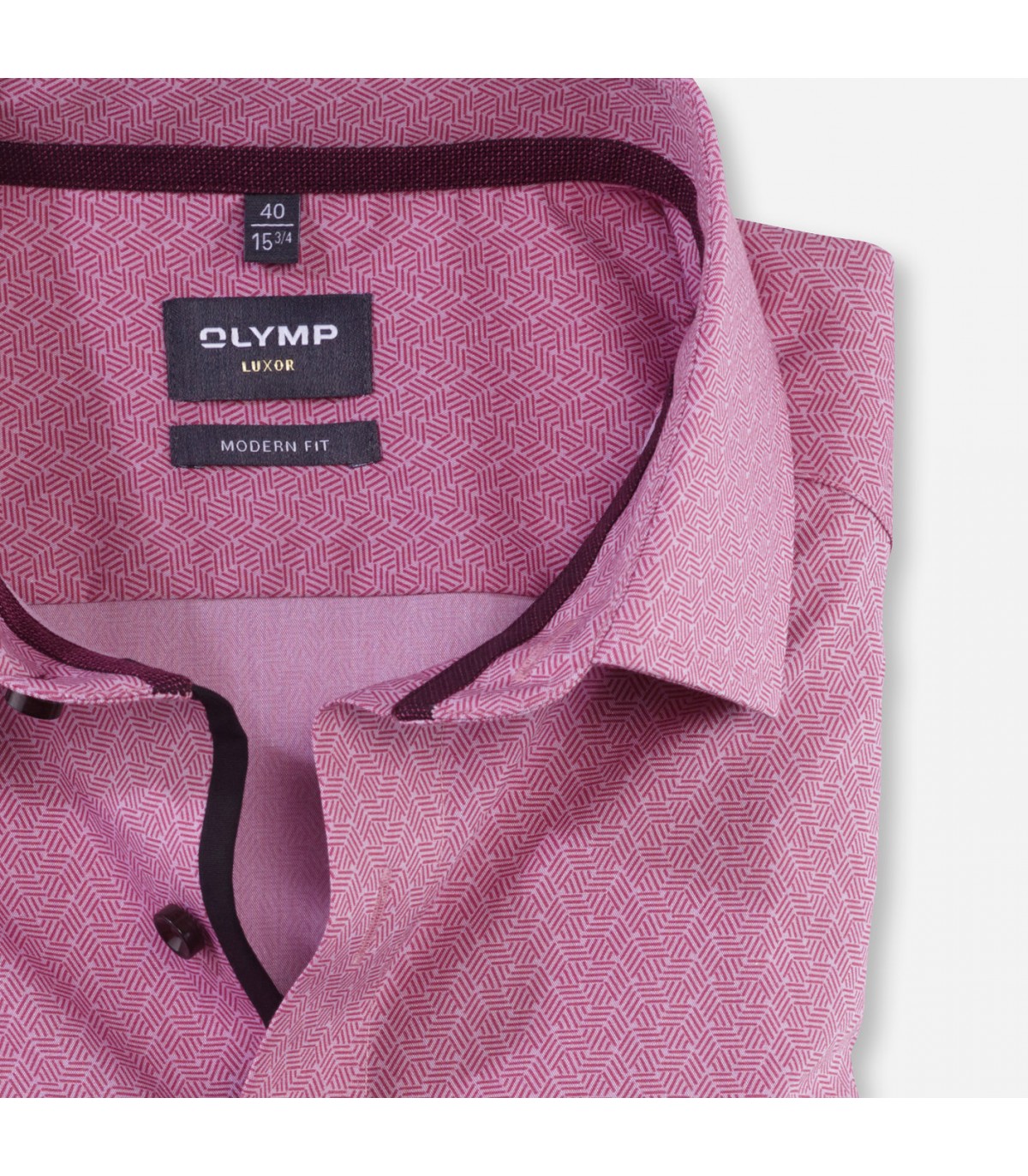 Chemise ml fantaisie olymp 86rouge