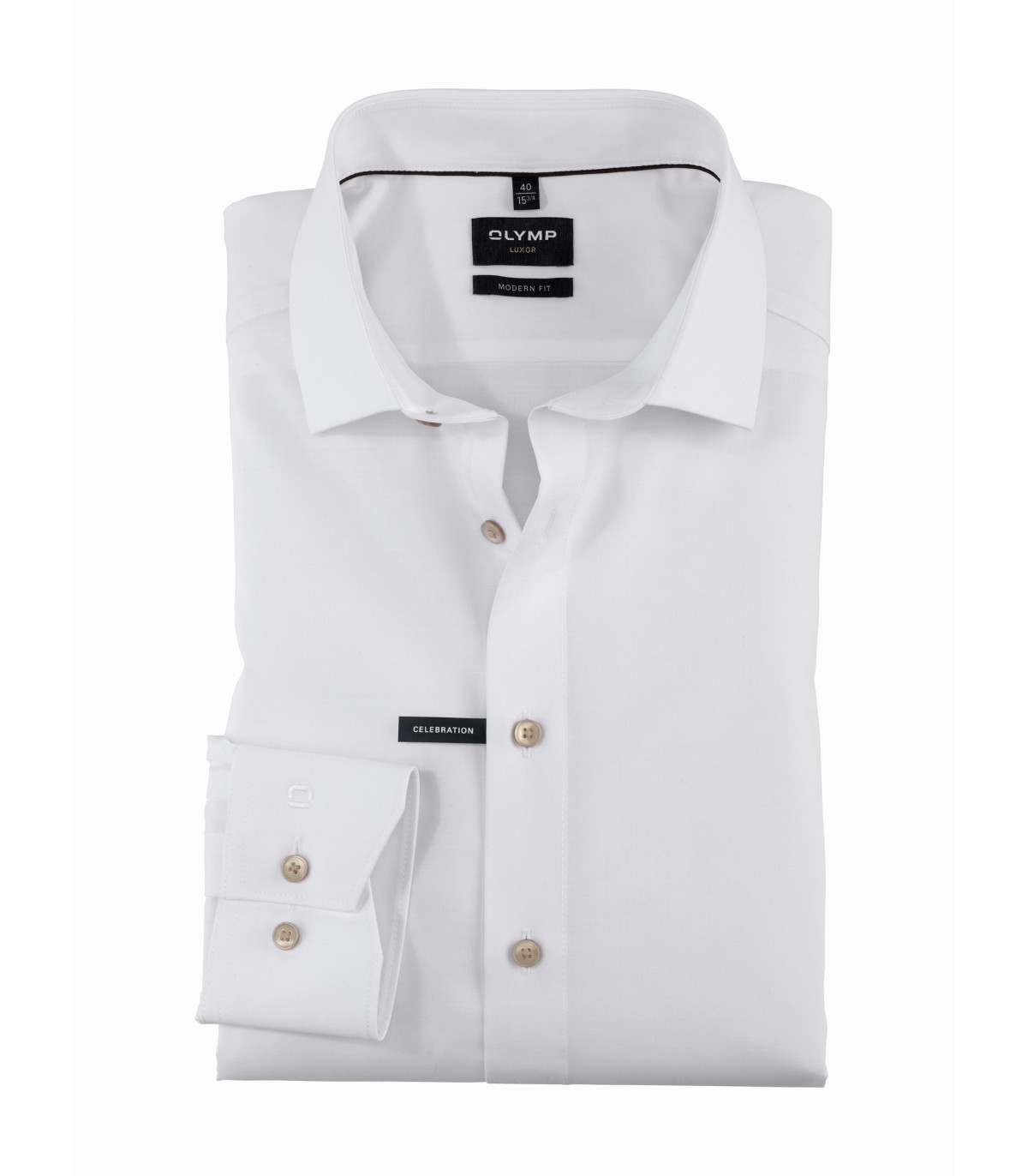 Chemise ml uni olymp 00blanc