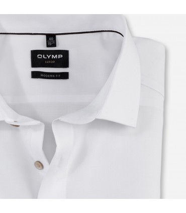 Chemise ml uni olymp 00blanc