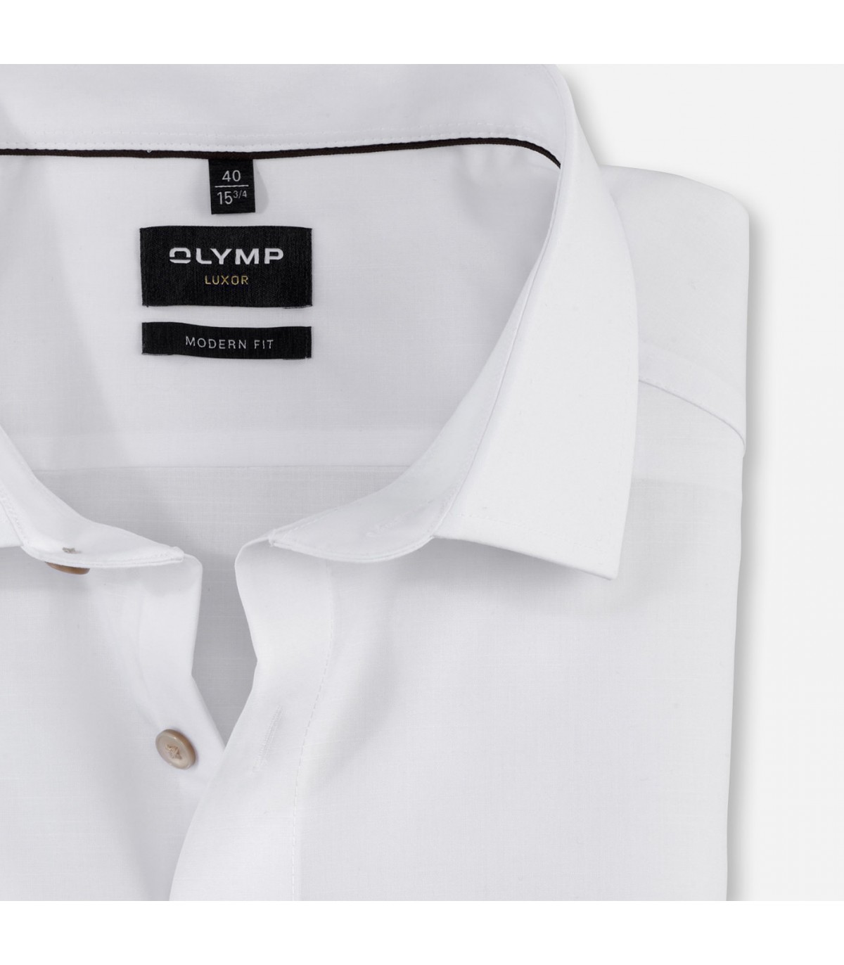 Chemise ml uni olymp 00blanc