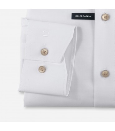 Chemise ml uni olymp 00blanc
