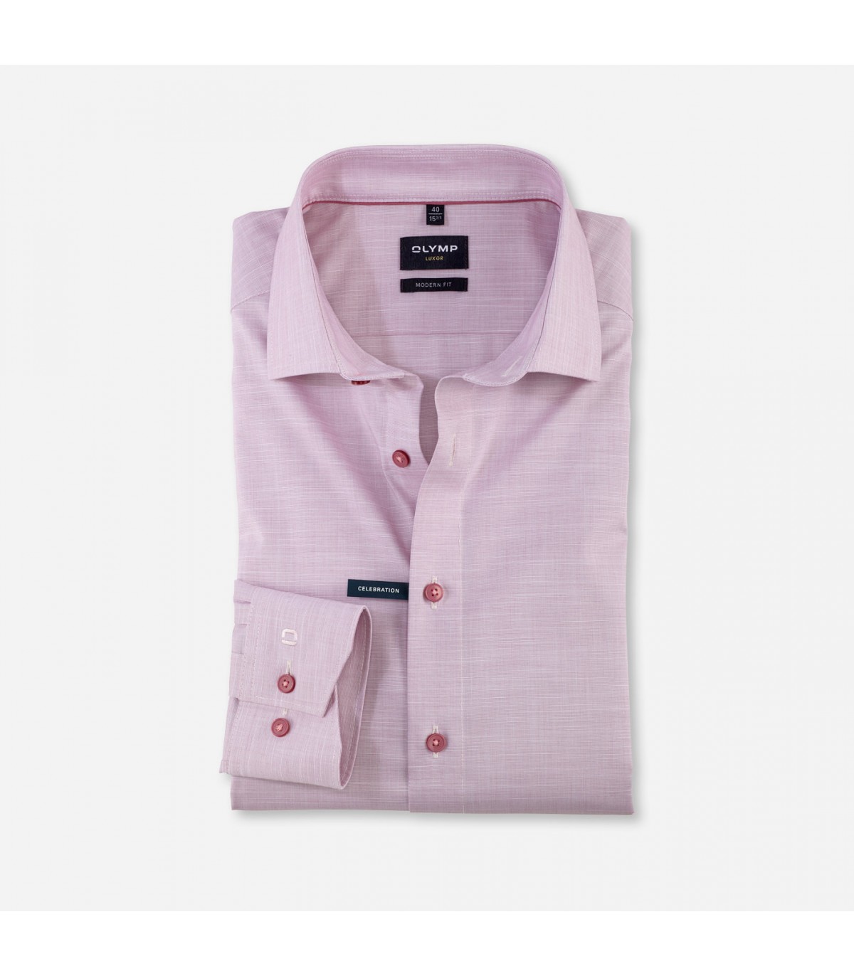 Chemise ml uni olymp 93framboise