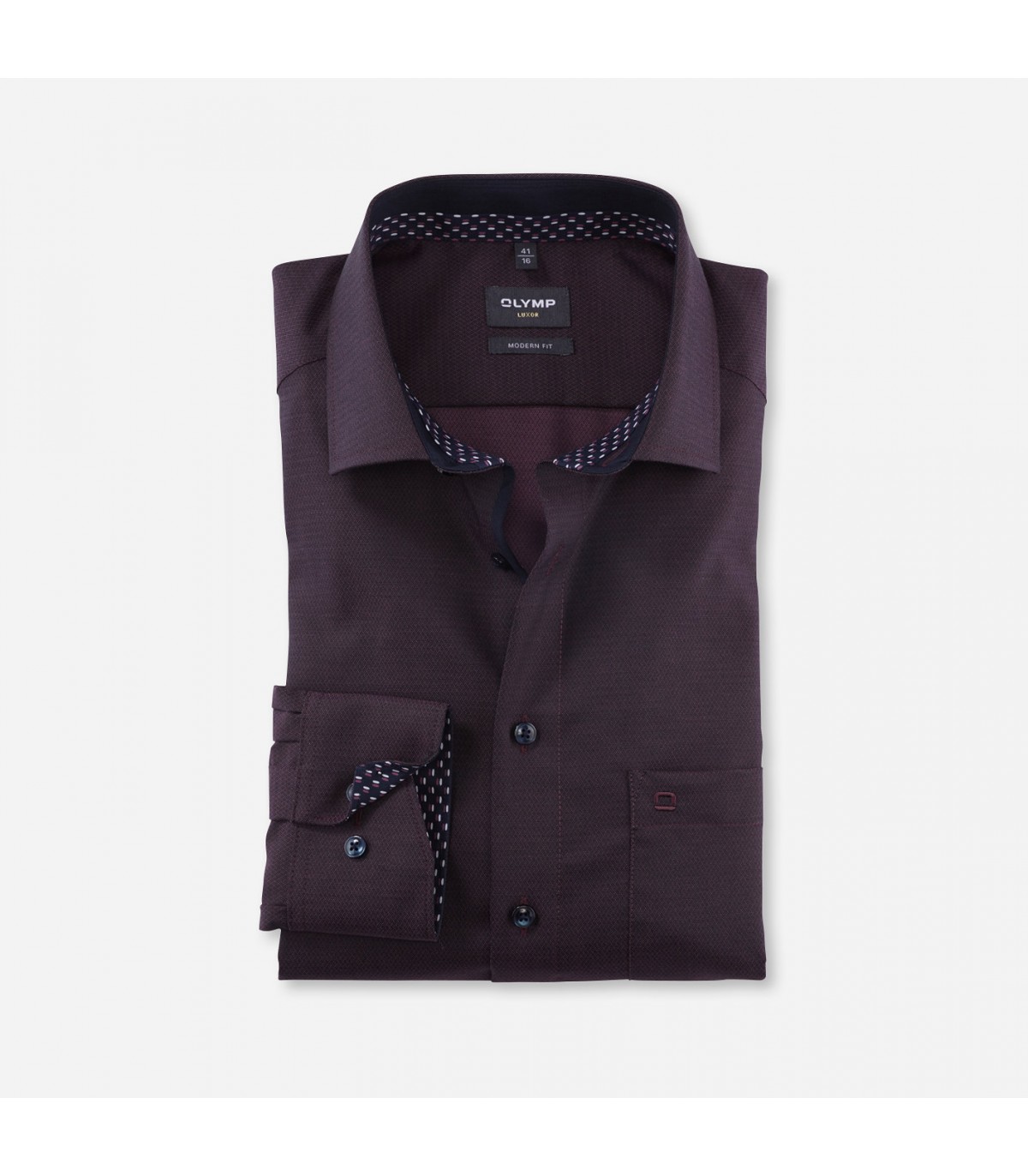 Chemise ml fantaisie olymp 93bordeaux