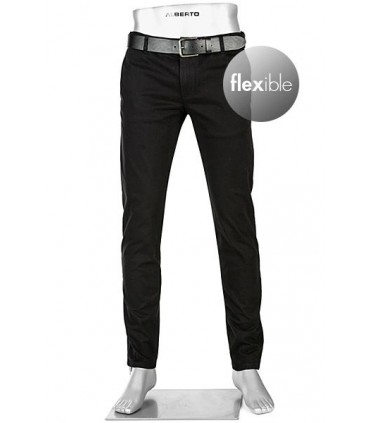 Pantalon chino alberto 994grisfonce