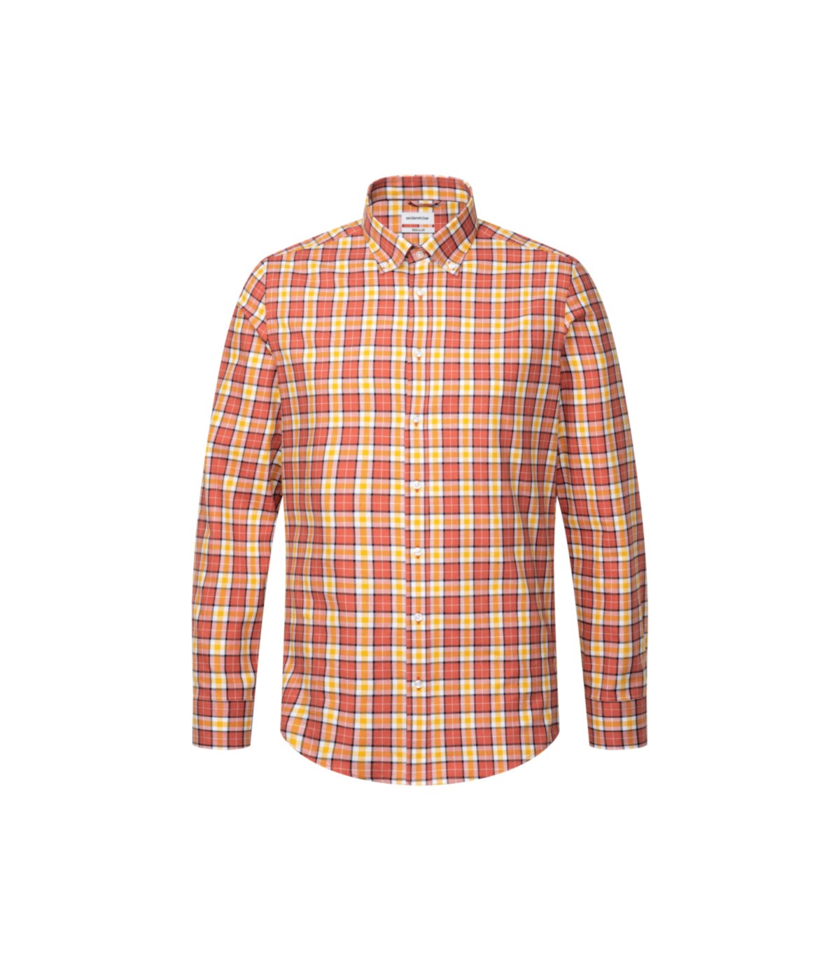 Chemise ml fantaisie seidensticker 66orange